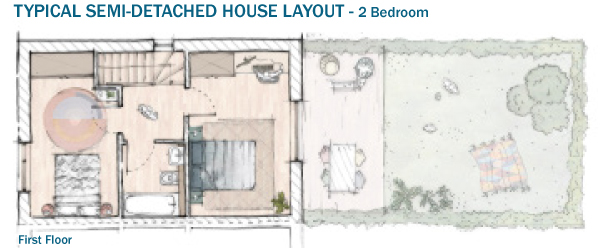 Floor plan first floor semi-detached