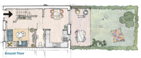 Floor plan ground floor semi-detached